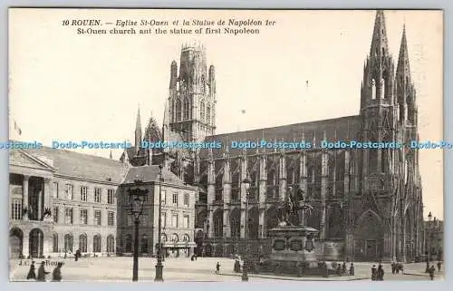 R768333 Rouen St Ouen Kirche und die Statue des ersten Napoleon Fototypie