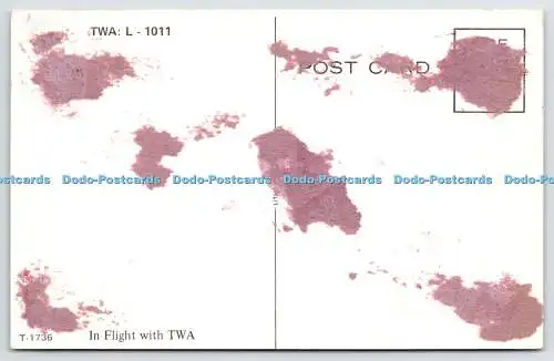 R769500 Im Flug mit TWA Postkarte