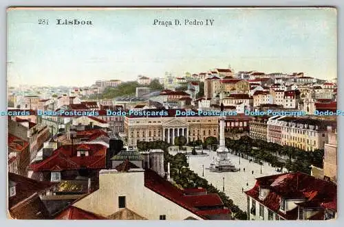 R768350 Lissabon Praca D Pedro IV Postkarte