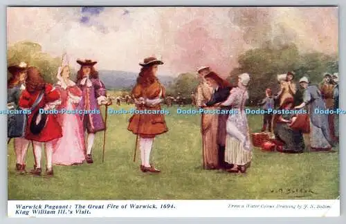 R768366 Warwick Festzug The Great Fire of Warwick King William III Visit The Wat