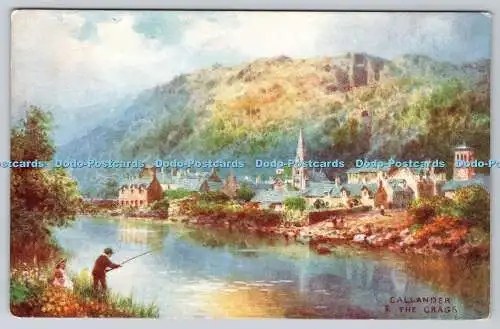 R770036 Callander and the Crags Bonnie Scotland Raphael Tuck and Sons Oilette Po