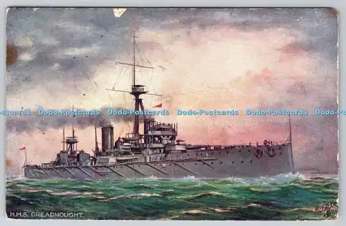 R770109 H M S Dreadnought Our Ironclads Raphael Tuck and Sons Oilette Postkarte N