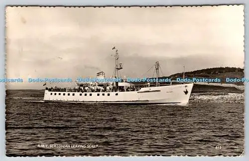 R768527 R M V Scillonian Leaving Scilly James Gibson RP