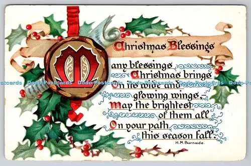 R770231 Christmas Blessing Raphael Tuck and Sons Yuletide Serie Postkarten N