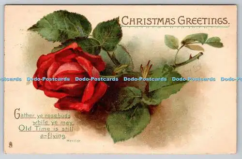 R770232 Weihnachtsgrüße Rose Raphael Tuck and Sons Weihnachtsserie Nr C 371