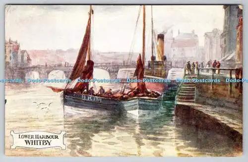 R768566 Whitby Lower Harbour Photochrom London Detroit U S S Exclusive Celesque