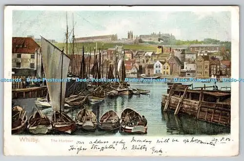 R768583 Whitby The harbour Peacock 1903