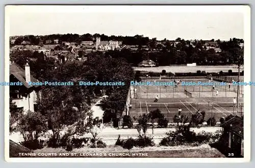 R770253 Hythe Tennisplätze und St Leonard Church 1957