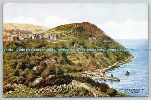 R768593 Lynton und Lynmouth von den Tors J Salmon Sevenoaks