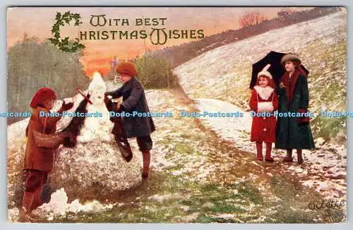 R770267 Mit besten Weihnachtswünschen Raphael Tuck und Söhne Oilette Postkarte 8502 1