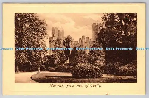 R768605 Warwick First View of Castle W Coburn Frith Series