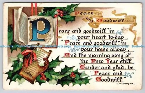 R770278 Peace and Goodwill Raphael Tuck and Sons Yuletide Series No 104