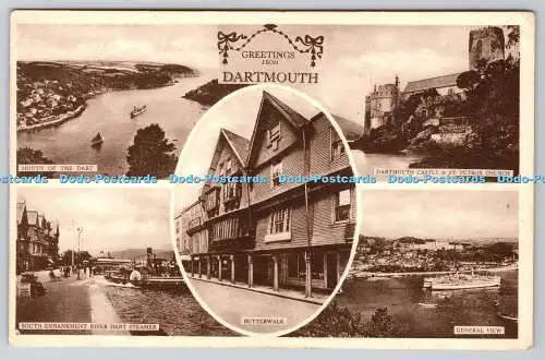 R770384 Grüße aus Dartmouth Mündung des Dart Darmouth Castle und St. Petrox