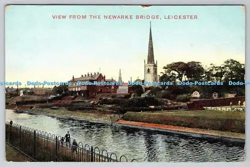 R768733 Leicester Blick von der Newarke Bridge PM Market Harborough 1911