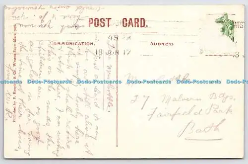 R770419 Just a Line from Weston Super Mare F Keeping and Co 1917