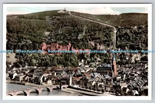 R770458 Heidelberg mit Bergbahn zum Königstuhl 594 m u M Karl Peters RP