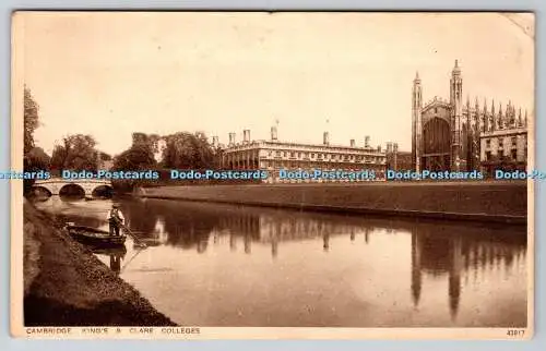 R768794 Cambridge King and Clare Colleges Photochrom Royal Tunbridge Wells All B