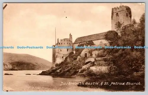 R770667 Dartmoor Castle and St Petrox Church F Frith and Co Ltd No 21592 1935