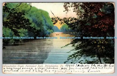 R770732 Pa Philadelphia Fairmount Park Wissahickon Creek illustrierte Postkarte