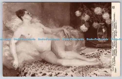 R769120 A Sleeping Woman Salon de Paris Yvonne Aubry Salon de Paris A Noyer