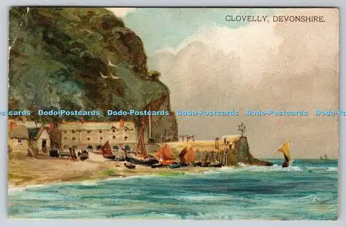 R769137 Clovelly Devonshire Bildpostkarte