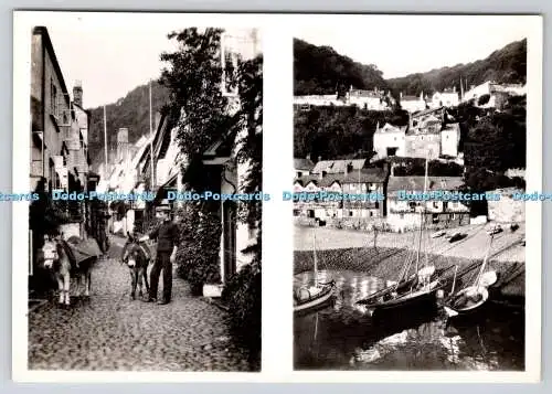 R769139 Clovelly von der Harbour High Street unterhalb des New Inn E A Sweetman Tunbrid