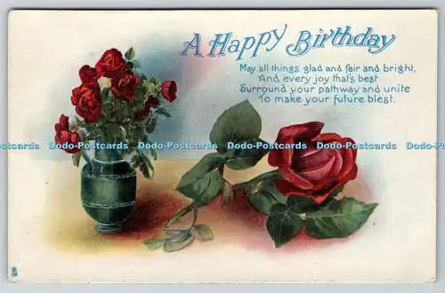 R770911 A Happy Birthday Rosen Raphael Tuck and Sons Edelstein Glosso Geburtstag Nr R 10