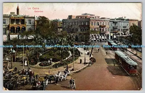 R770970 Le Caire Esbekieh Cairo Postcard Trust