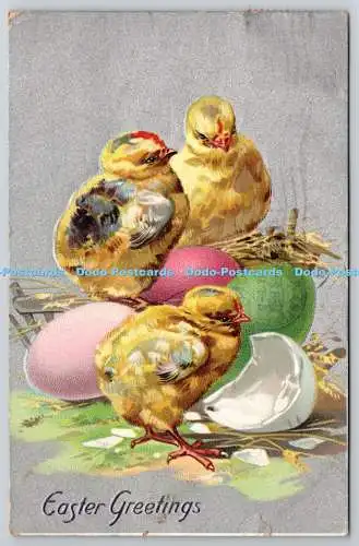 R771016 Ostergrüße Küken und Eier Raphael Tuck und Söhne Osterpostkarten