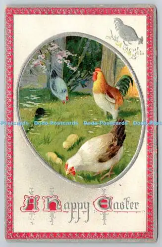 R771023 A Happy Easter Chickens Raphael Tuck and Sons Easter Offering Series No