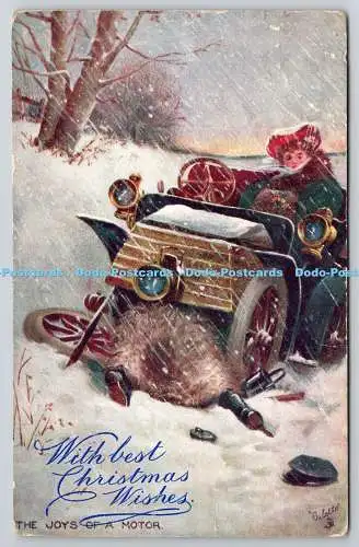 R771088 Die Freuden eines Motors Raphael Tuck und Söhne Oilette Postkarte 8413 Lawson W