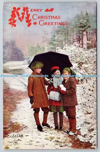 R771186 Frohe Weihnachtsgrüße Raphael Tuck und Söhne Oilette Postkarte C 295