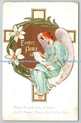 R772422 Ostern Friedensengel mit Buchstabe Tuck Oilette E1831