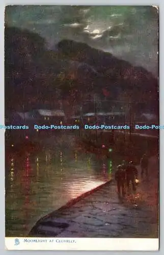 R771312 Mondschein bei Clovelly Raphael Tuck und Söhne Oilette Postkarte 1721 1905