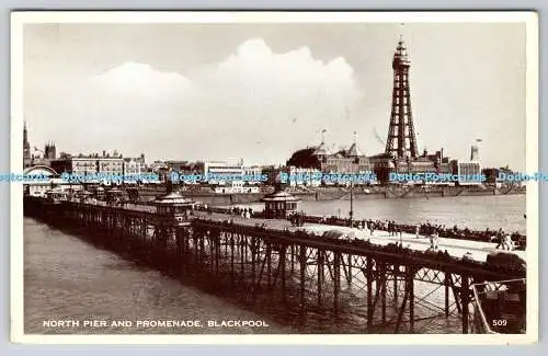 R772609 Blackpool North Pier and Promenade 1954