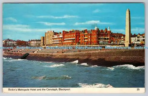 R772611 Blackpool Butlin Metropole Hotel and the Cenotaph Bamforth Holmfirth Yor