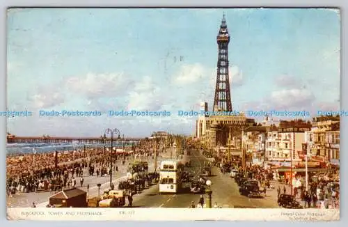 R772616 Blackpool Tower and Promenade Saidman Bros Jarrold RP 1954