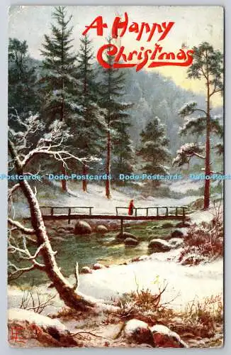 R771393 A Happy Christmas In the Depth of Winter Raphael Tuck and Sons Oilette P