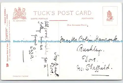 R771395 A Fine Branch Merry Winter Raphael Tuck and Sons Oilette Postkarte 9608