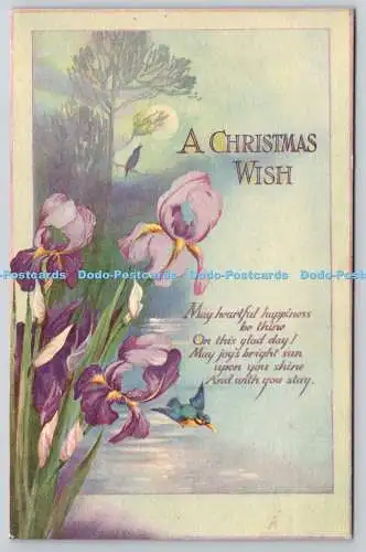 R771402 A Christmas Wish Iris Raphael Tuck and Sons Aquarell Postkarte Nr. C 4