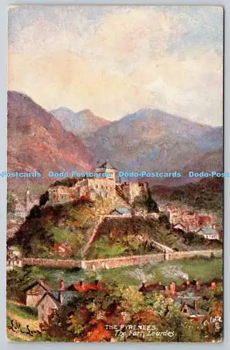 R771409 Lourdes The Fort The Pyrenees Raphael Tuck and Sons Oilette Wide Wo