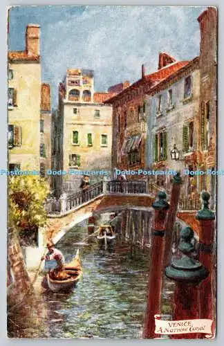 R771411 Venice A Narrow Canal Raphael Tuck and Sons Oilette Wide Wide World Seri