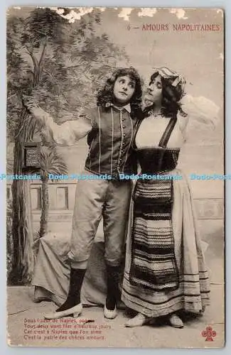 R771432 Amours Napolitaines Zwei Frauen Postkarte 1905