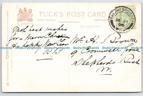 R771471 With Best Christmas Wishes Raphael Tuck and Sons Oilette Christmas Postc