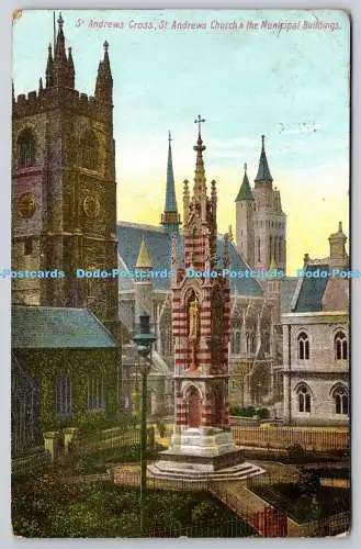 R771498 Andreaskreuz St Andrews Church and the Municipal Buildings 1905