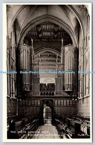 R771503 Rochester Cathedral The Choir Looking West Valentine RP