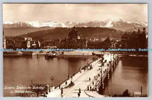 R772746 Luzern Seebrücke Bahnhof u Stanserhorn E Goetz Luzern