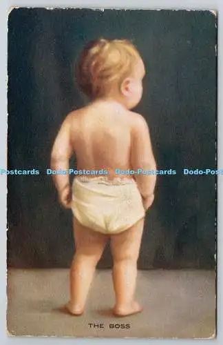 R771525 The Boss Baby E T W Dennis London Scarborough PM Herne Bay Kent 1908