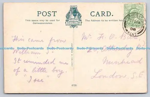 R771525 The Boss Baby E T W Dennis London Scarborough PM Herne Bay Kent 1908