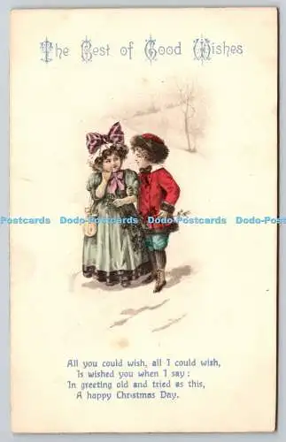 R771529 The Best Of Good Wishes Two Children F W Woolworth Printed in England